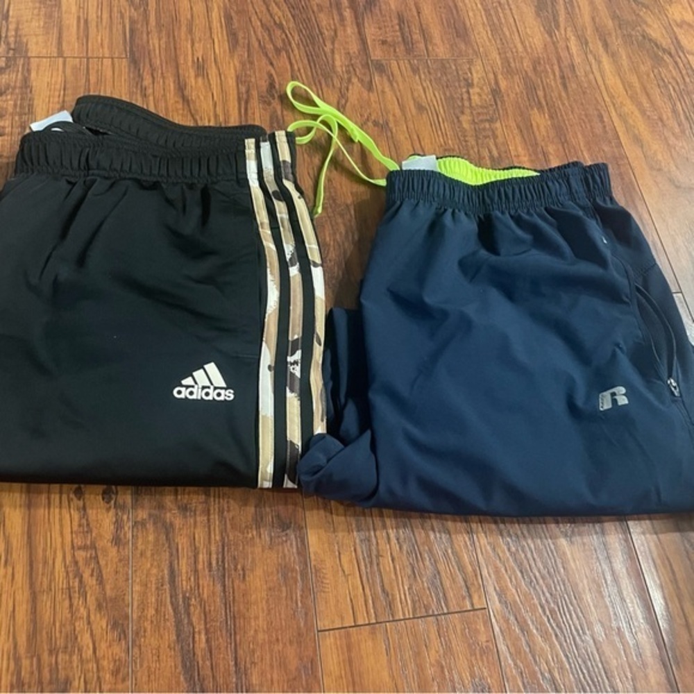 2 pair Of pants Adidas XL and Russel L